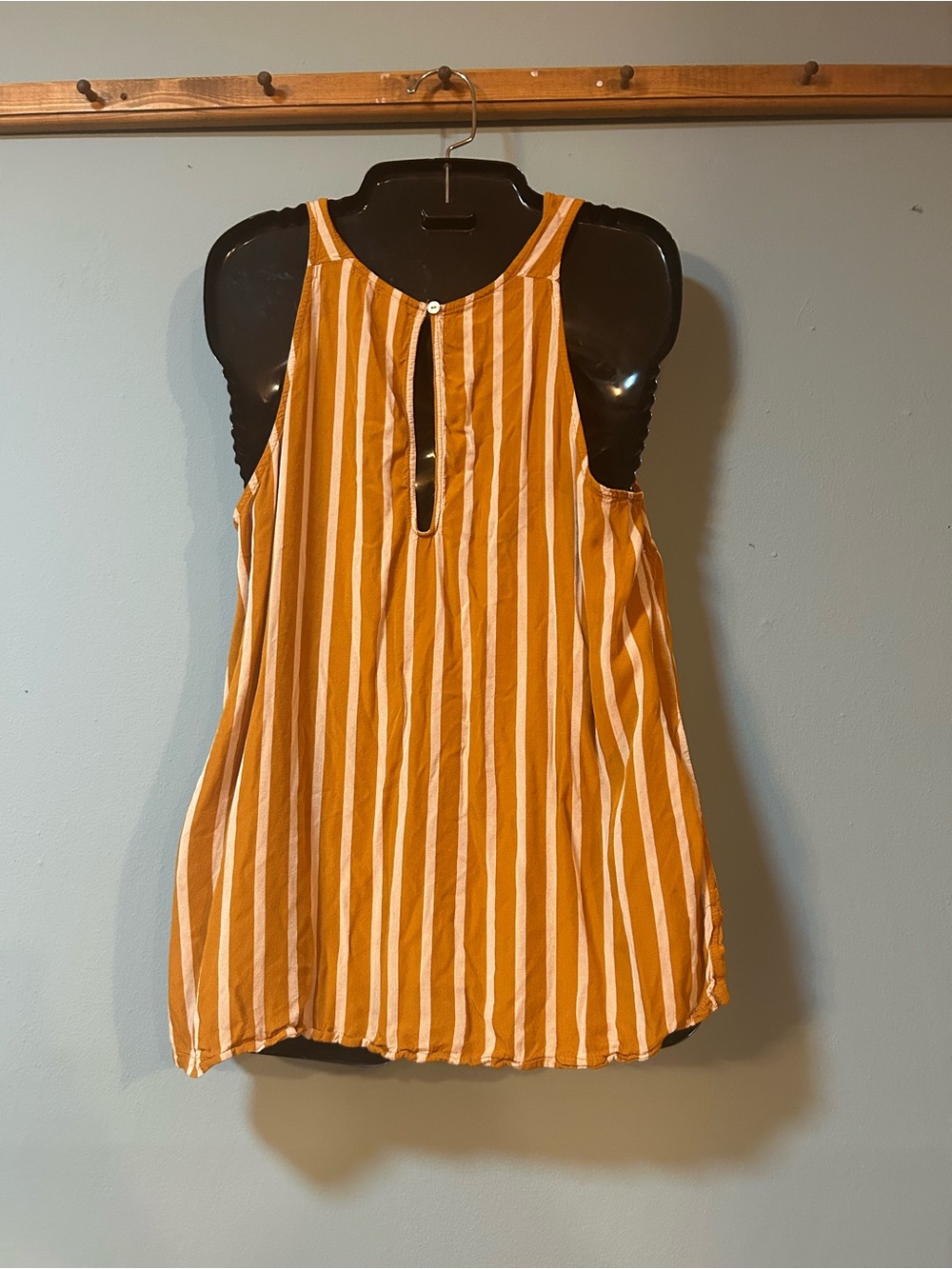 Old Navy Vertical Stripe Sleeveless Tank in Mustard and White - Picture 2 of 4